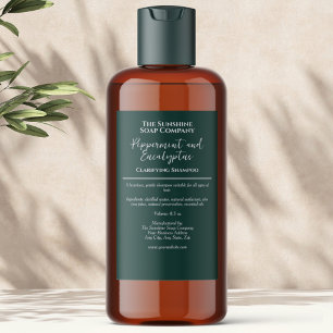 Groene minimalistische waterdichte cosmetica fles voedselcontainer etiket