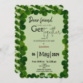 Groene minnaar Samenkomen Kaart (Voorkant / Achterkant)