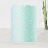 Groene Mint Ombre Confetti Herten Kerstmis Kaart (Achterkant)