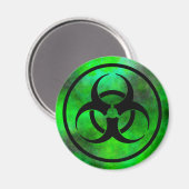 Groene Mist Biohazard Symbool Magneet (Voorkant / Achterkant)