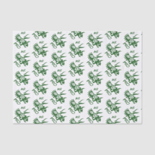 Groene Mister Pro Triceratops Bekwame Oude Tissuepapier