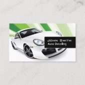 Groene mobiele automatische detaillist autodealer visitekaartje (Voorkant)