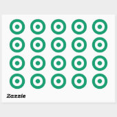 Groene Mod Ronde Sticker (Vel)