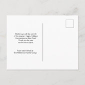 Groene Modern Wreath met logo Prettige feestdagen (Achterkant)