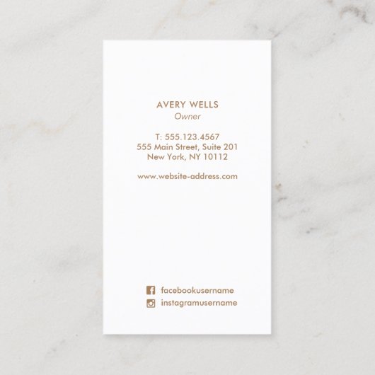 Groene moderne, Abstracte kunstvormen Visitekaartje (Achterkant)