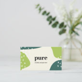 Groene moderne, Abstracte kunstvormen Visitekaartje (Staand voorkant)