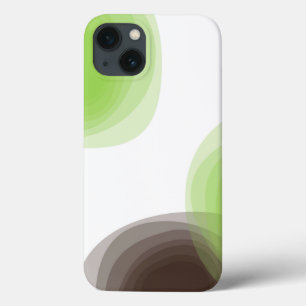 Groene, moderne, eenvoudige, abstracte bloem iPhone 13 hoesje