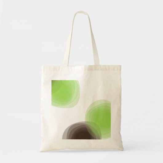 Groene, moderne, eenvoudige, abstracte bloem tote bag (Voorkant)