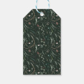 Groene moderne elegante waterverf botanische keram cadeaulabel (Achterkant)