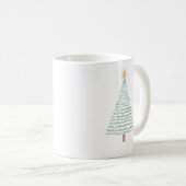 Groene moderne kerstboom koffiemok (Voorkant rechts)