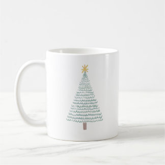 Groene moderne kerstboom koffiemok