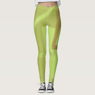Groene moderne kunst Leggings