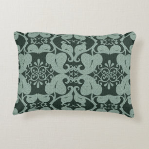 Groene moderne lederen patroon accent kussen