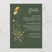 Groene Moderne Rustieke Botanische Elegante Boho B Informatiekaartje (Voorkant)