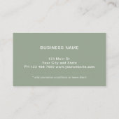 Groene moderne script professionele loyaliteitskaa visitekaartje (Achterkant)