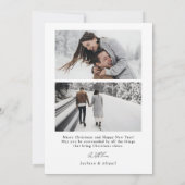 Groene Moderne Script Typografie Foto Kerstmis Feestdagenkaart (Achterkant)