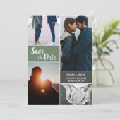 Groene Moderne verloving foto's collage (Staand voorkant)