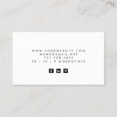 Groene moderne Waterverf Visitekaartje (Achterkant)