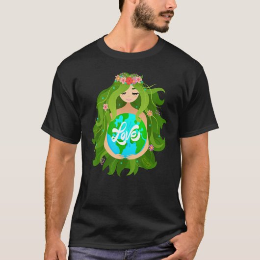 Groene Moeder Aarde Dag Gaia Red onze planeet Vrou T-shirt (Voorkant)