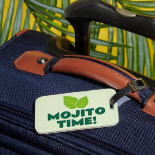 Groene Mojito-liefhebber bagagelabel met aangepast