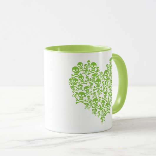 Groene Mok van het schedelhart (Voorkant rechts)