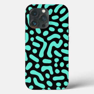 Groene monochromatische geometrische vormen iPhone 13 pro hoesje