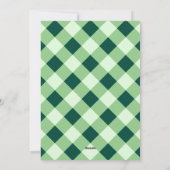 Groene Monogram Afbeeldings Kerstkaart (Achterkant)