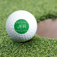 Groene Monogram Initiaal Gepersonaliseerde Golfer