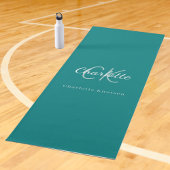 Groene monogram initiaal naam yogamat