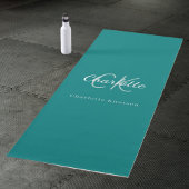 Groene monogram initiaal naam yogamat