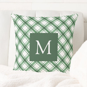Groene Monogram Kussen