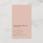 Groene Monogram Minimalistische Moderne Profession Visitekaartje (Achterkant)