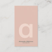 Groene Monogram Minimalistische Moderne Profession Visitekaartje (Voorkant)