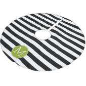 Groene monogram zwart-wit met strips kerstboom rok (Gekanteld)