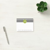 Groene monogram zwart-wit met strips post-it® notes (Kantoor)