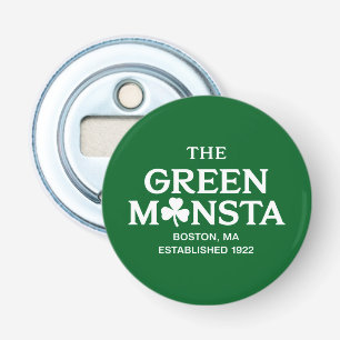 Groene Monsta Boston Green Monstah Honkbal Cadeau Button Flesopener