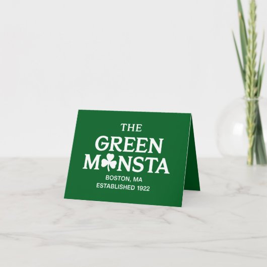 Groene Monsta Boston Green Monstah Honkbal Cadeau Kaart (Voorkant)