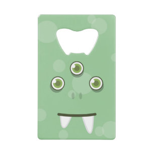 Groene Monster Face Creditcard Bottle Open Kredietkaart Flessenopener