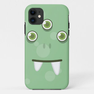 Groene Monster Face iPhone Case