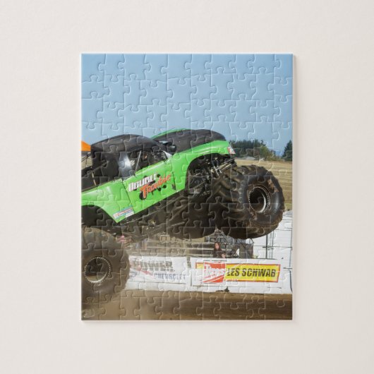 Groene monster in actie legpuzzel (Verticaal)