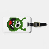 Groene monster - Pixel Art Bagagelabel (Voorkant horizontaal)