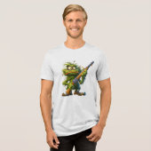 Groene Monster Schutter Tri-Blend Shirt (Voorkant volledig)