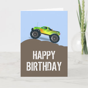 Groene monster van Birthday Spare Tires Birthday Kaart