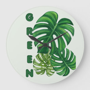 Groene Monstera Bladeren Grote Klok