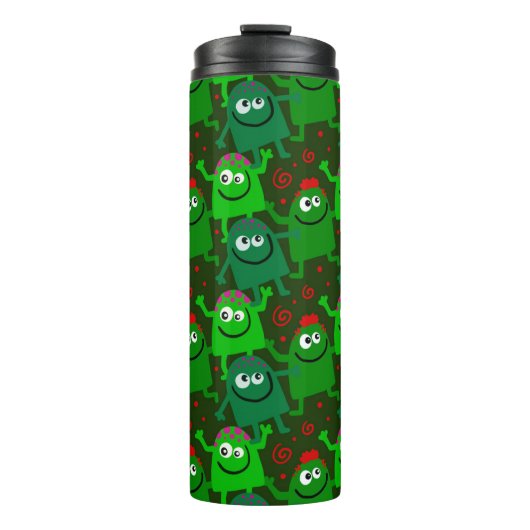 Groene monsters thermosbeker (Voorkant)