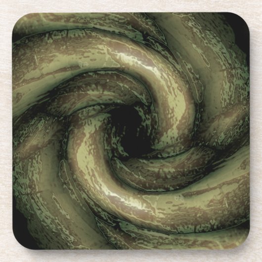 Groene monstertentakels drankjes onderzetter (Voorkant)