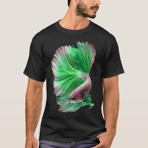 Groene Mooie Guppy vis Fancy Guppy's Thaise vechtv T-shirt