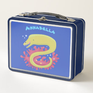 Groene moray paling grappige cartoon illustratie