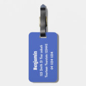 Groene moray paling grappige cartoon illustratie bagagelabel (Achterkant verticaal)