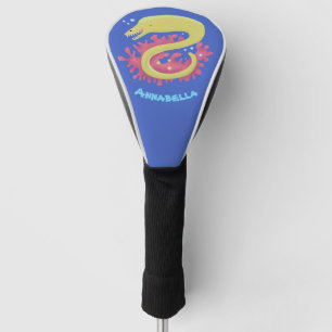 Groene moray paling grappige cartoon illustratie golfheadcover